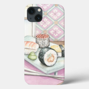 箸が付いている分類された寿司のプレート iPhone 13ケース