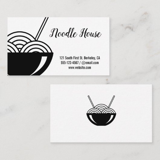 箸つき麺器 名刺 (正面/裏面)