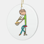 箸と麺 セラミックオーナメント (左)