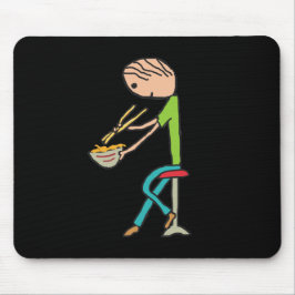 箸と麺 マウスパッド