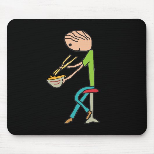 箸と麺 マウスパッド (正面)