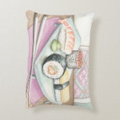 箸による寿司の組み合わせプレート アクセントクッション (裏面(縦))