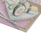 箸による寿司の組み合わせプレート カッティングボード (角)