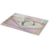 箸による寿司の組み合わせプレート カッティングボード (角)