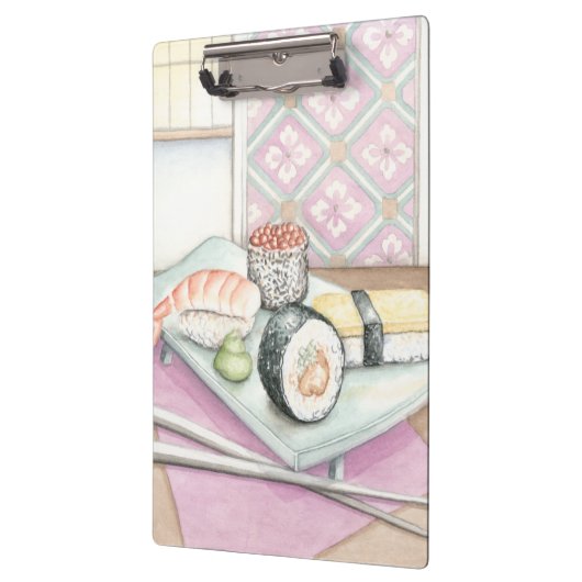 箸による寿司の組み合わせプレート クリップボード (左)