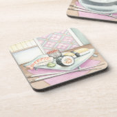 箸による寿司の組み合わせプレート コースター (左側)