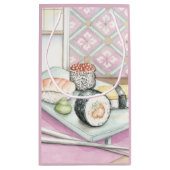 箸による寿司の組み合わせプレート スモールペーパーバッグ (裏面)