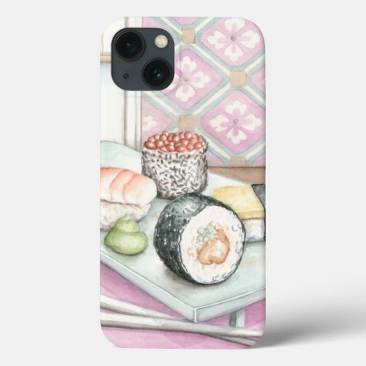 箸による寿司の組み合わせプレート Case-Mate iPhoneケース (裏面)
