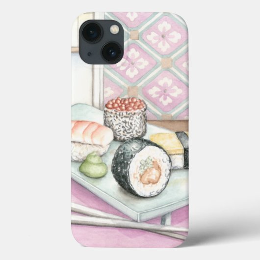 箸による寿司の組み合わせプレート Case-Mate iPhoneケース (裏面)