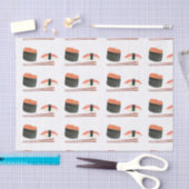 箸のティッシュ転がペープ付き水彩寿司 薄葉紙 (クラフト)