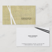 箸のラップの質感の変化 名刺 (正面/裏面)