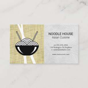 箸のラップ生地 麺屋 Neule Restaurant 名刺