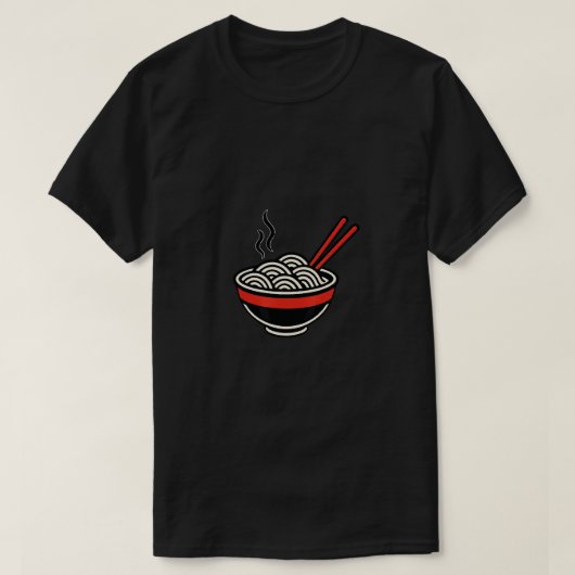 箸付きラーメン鉢 Tシャツ (デザイン正面)