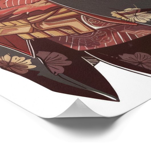 箸日本のポスター付き着物の鶏 ポスター (角)