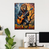 節だらけのリズム：ライオンの裸の木のヒツジ ポスター (ホームオフィス)