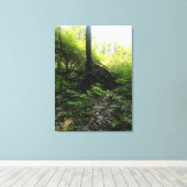 節のある木の基部 キャンバスプリント (インサイチュ (ウッドフロア))