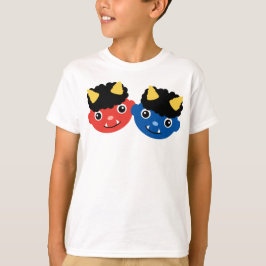 節分おに 赤鬼と青鬼 Tシャツ