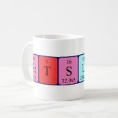 節子周期表名mug コーヒーマグカップ (正面左)