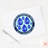 節水する時は命を守る ラウンドシール (封筒)