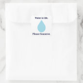 節水ステッカー スクエアシール (バッグ)