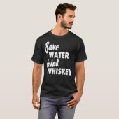 節水 ウイスキー飲もう Tシャツ (正面フル)