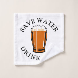 節水 ビールを飲もう ウォッシュタオル