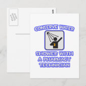 節水…薬局技術を使ったシャワー ポストカード (正面/裏面)