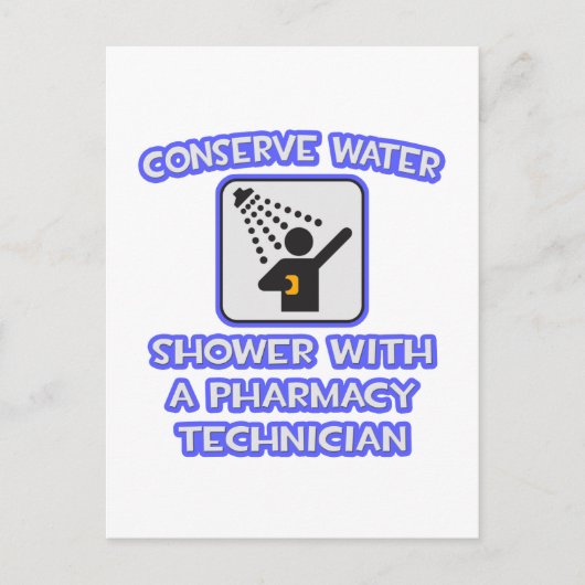 節水…薬局技術を使ったシャワー ポストカード (正面)