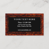 節玉の木製パターンおよびあなたの文字 名刺 (裏面)