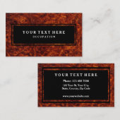 節玉の木製パターンおよびあなたの文字 名刺 (正面/裏面)