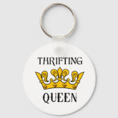 節約する王妃おもしろい – バーゲン・ハンターの引用文T- キーホルダー (正面)