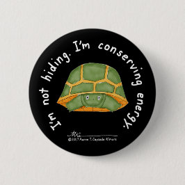 節約エネルギー黒いボタン 缶バッジ