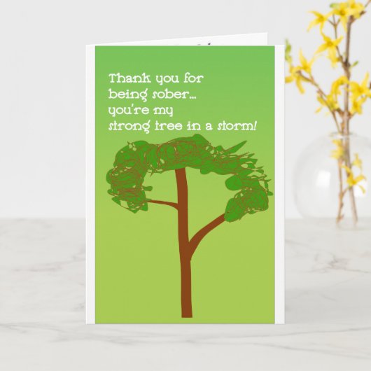 節酒の強い木 カード (黄色い花)