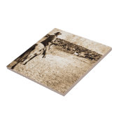 範囲のヴィンテージのカウボーイの古い西の家 タイル (側面)