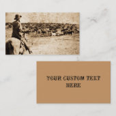 範囲のヴィンテージのカウボーイの古い西の家 名刺 (正面/裏面)