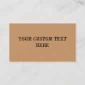 範囲のヴィンテージのカウボーイの古い西の家 名刺 (裏面)