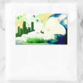 範囲外。 長方形シール (バッグ)