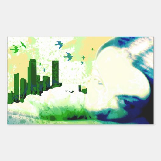 範囲外。 長方形シール (正面)