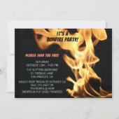 篝火のパーティーのキャンプファイヤーの炎は招待状キャンプします 招待状 (正面)