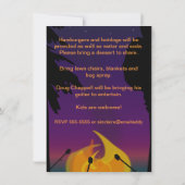 篝火の屋外のパーティーの両面招待状 招待状 (裏面)