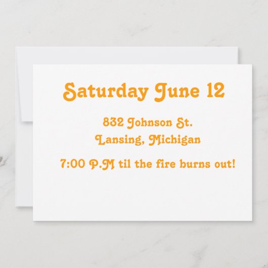 篝火の招待 招待状 (裏面)