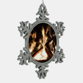 篝火 スノーフレークピューターオーナメント (左)