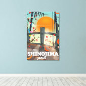 篠島旅行ポスターマップ キャンバスプリント (インサイチュ (ウッドフロア))