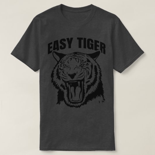 簡単おもしろいタイガー大きな猫 Tシャツ (デザイン正面)