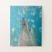 簡単おもしろいブルーキッズシャーク ジグソーパズル (縦)