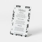 簡単からデザインへ独自のカスタムパーソナライズされたメニュー 台座サイン (正面)