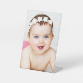 簡単からデザインへ自分のカスタムパーソナライズされた 台座サイン (正面)