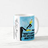 「簡単か最高の」 コーヒーマグカップ (正面右)