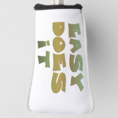 簡単がスローガングリーン金ゴールド ゴルフヘッドカバー (回転90)