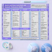 簡単で使いやすい低炭水化物 糖尿病対応 チャート チラシ (シングル)
